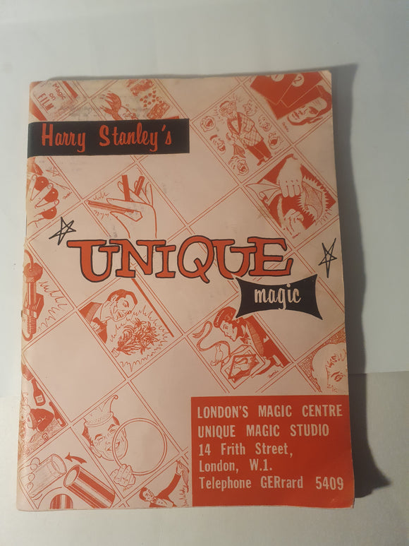 Harry Stanley; Unique - Unique Magic Catalogue - red cover