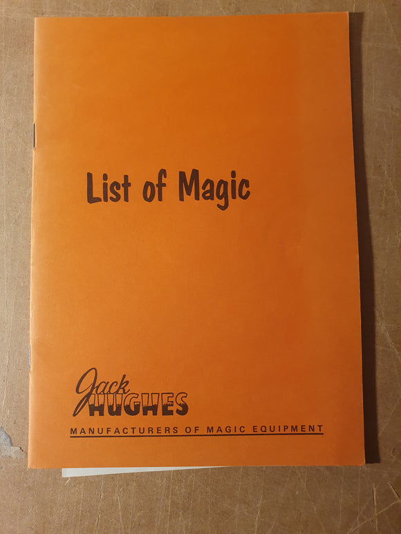 Jack Hughes - List of Magic Equipment