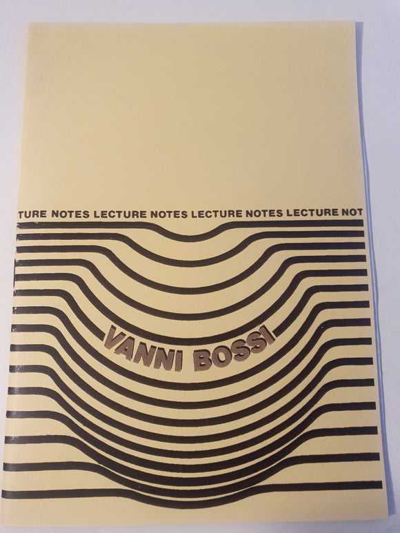 Vanni Bossi - Lecture Notes (1992)