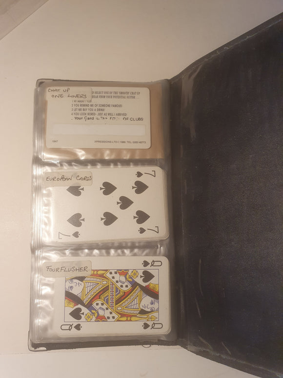 Large collection of gaffed card sets.