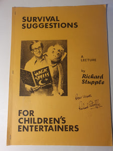 Richard Supple - Survival Suggestions for Children's Entertainers - a lecture