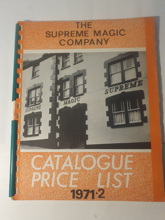 Supreme - Supreme catalogue Price List 1971