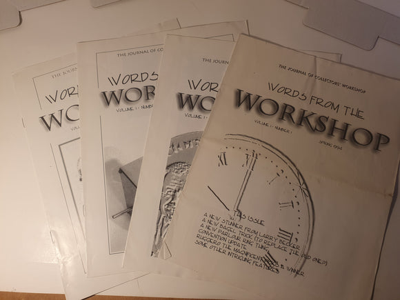 Collectors' Workshop - Journal of the Collector's Workshop - Four issues of Words from the Wokshop.