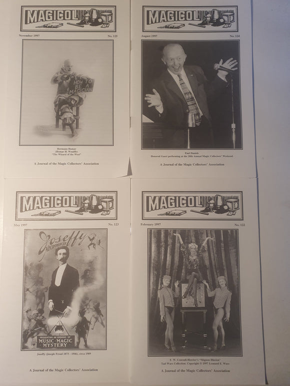 Magicol; David Meyer - Magicol Journal  1997 - all 4 magazine issues
