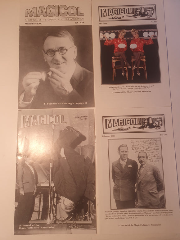 Magicol; David Meyer - Magicol Journal  2000 - all 4 magazine issues