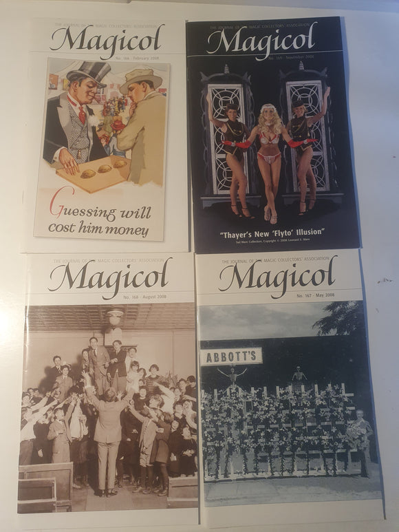 Magicol; David Meyer - Magicol Journal  2008 - all 4 magazine issues
