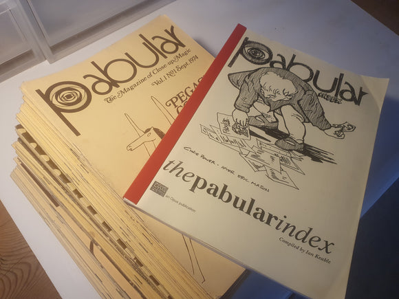 Nick Bolton; Fred Robinson; Stephen Tucker; Walt Lees - Pabular Magic Magazine -Full Run PLUS Index.