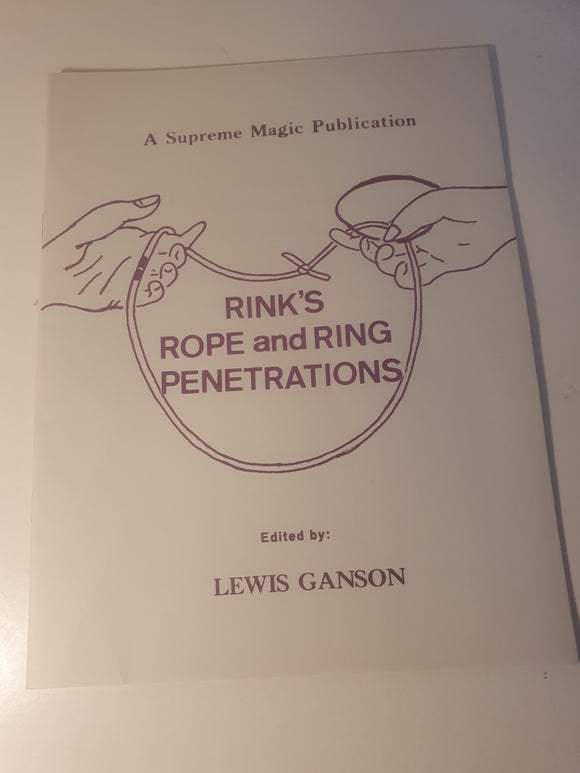 Lewis Ganson (ed) - Rink's Rope and Ring Penetrations
