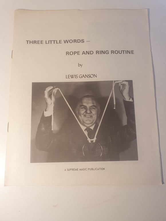 Lewis Ganson - Three Little Words - Rope and Ring Routine