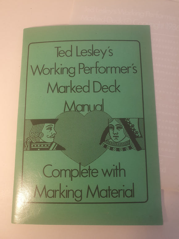 Ted Lesley - Working Performers Marked Deck - with Marking Material