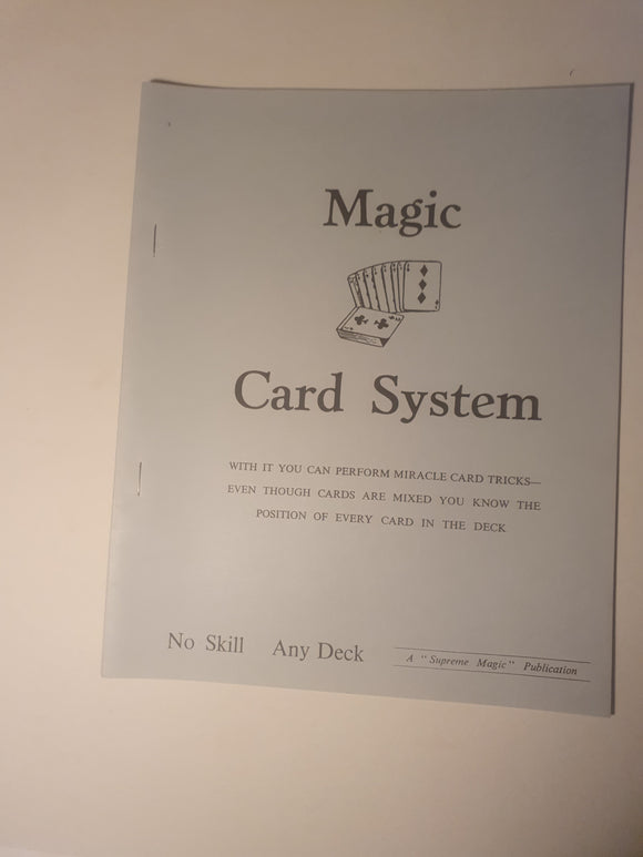 Supreme; Abbotts - Magic Card System