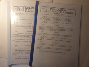 Ken de Courcy - Exclusive Card Magic Series Numbers 1 to 6