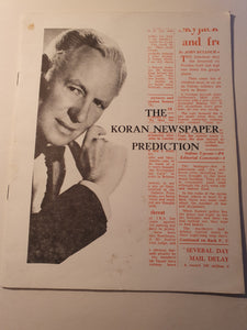 Ken de Courcy - The Koran Newspaper prediction