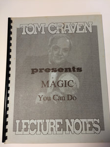 Tom Craven - Magic You Can Do Lecture Notes
