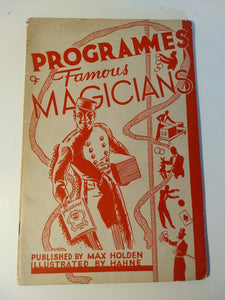 Max Holden - Programmes of Famous Magicians