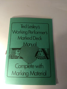 Ted Lesley's Working Performers Marked Deck Manual - with marking material