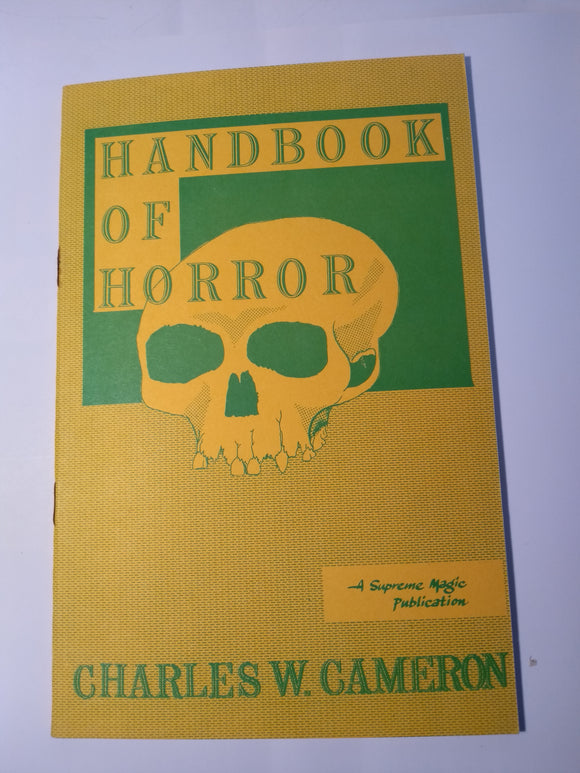 Charles W Cameron - Handbook of Horror