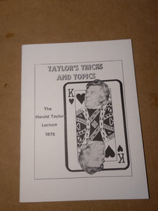 Taylor's tricks and Topics - lecture - Harold Taylor