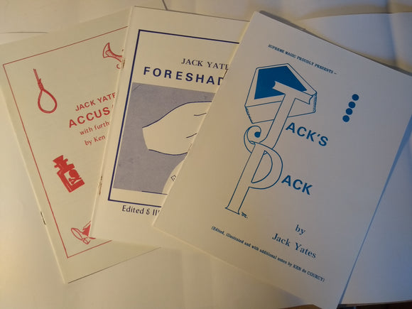 Jack Yates with Ken de Courcy - Jack's pack, Accusation, Foreshadowed - THREE books together