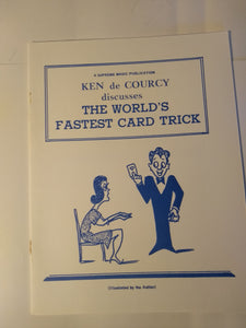 Ken de Courcy - discusses the World's fastest Card trick