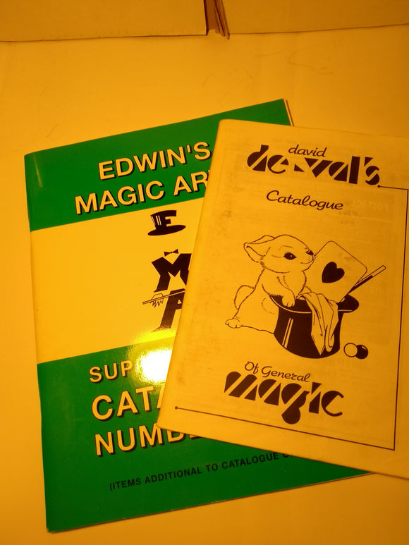 David De-Val's Catalogue plus Edwin's Magic Arts Supplementary Caralogue No 2 - Edwin, De-Val
