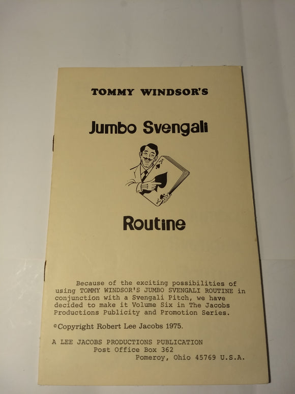 Tommy Windsor's Jumbo Svengali Routine - Tommy Windsor