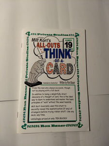 Ron Bauer - Milt Kort's All Outs Think Of A Card
