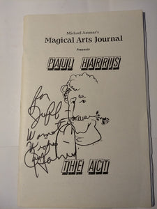 Paul Harris; Michael Ammar - Magical Arts Journal, Paul Harris  The Act   Vol 2 nos 9-12