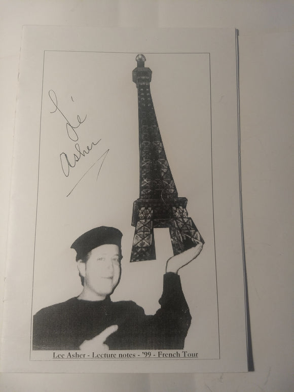 Lee Asher - Lecture Notes '99 French Tour