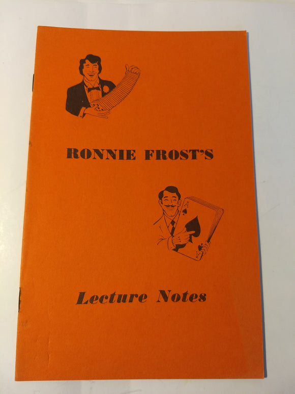 Ronnie Frost  - Lecture Notes