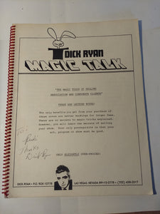 Dick Ryan - Magic Talk - The Magic Touch of Selling Association and Corporate Clients - lecture notes SIGNED