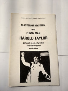 Harold Taylor - Master of Mystery - lecture Notes